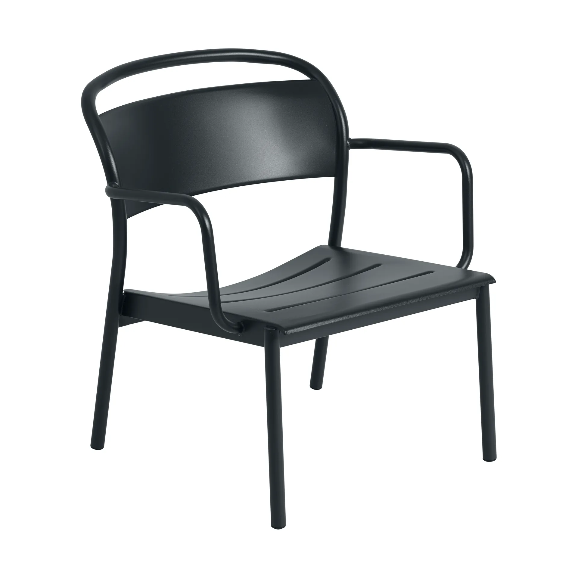 Fauteuil lounge Linear Steel, Anthracite black Muuto