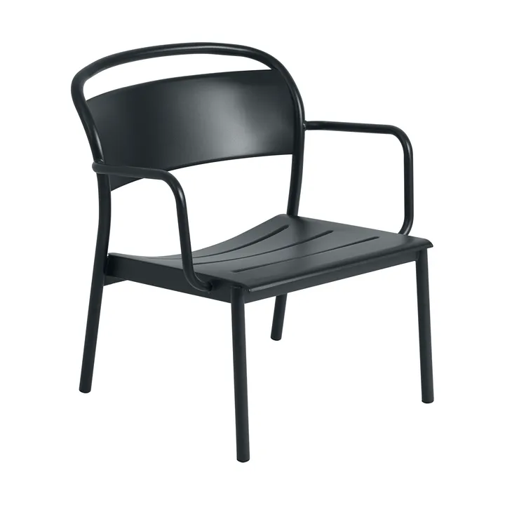 Fauteuil lounge Linear Steel - Anthracite black - Muuto