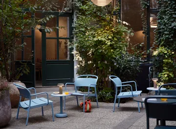 Fauteuil lounge Linear Steel - Bleu pâle - Muuto