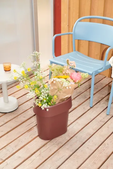 Fauteuil lounge Linear Steel - Bleu pâle - Muuto