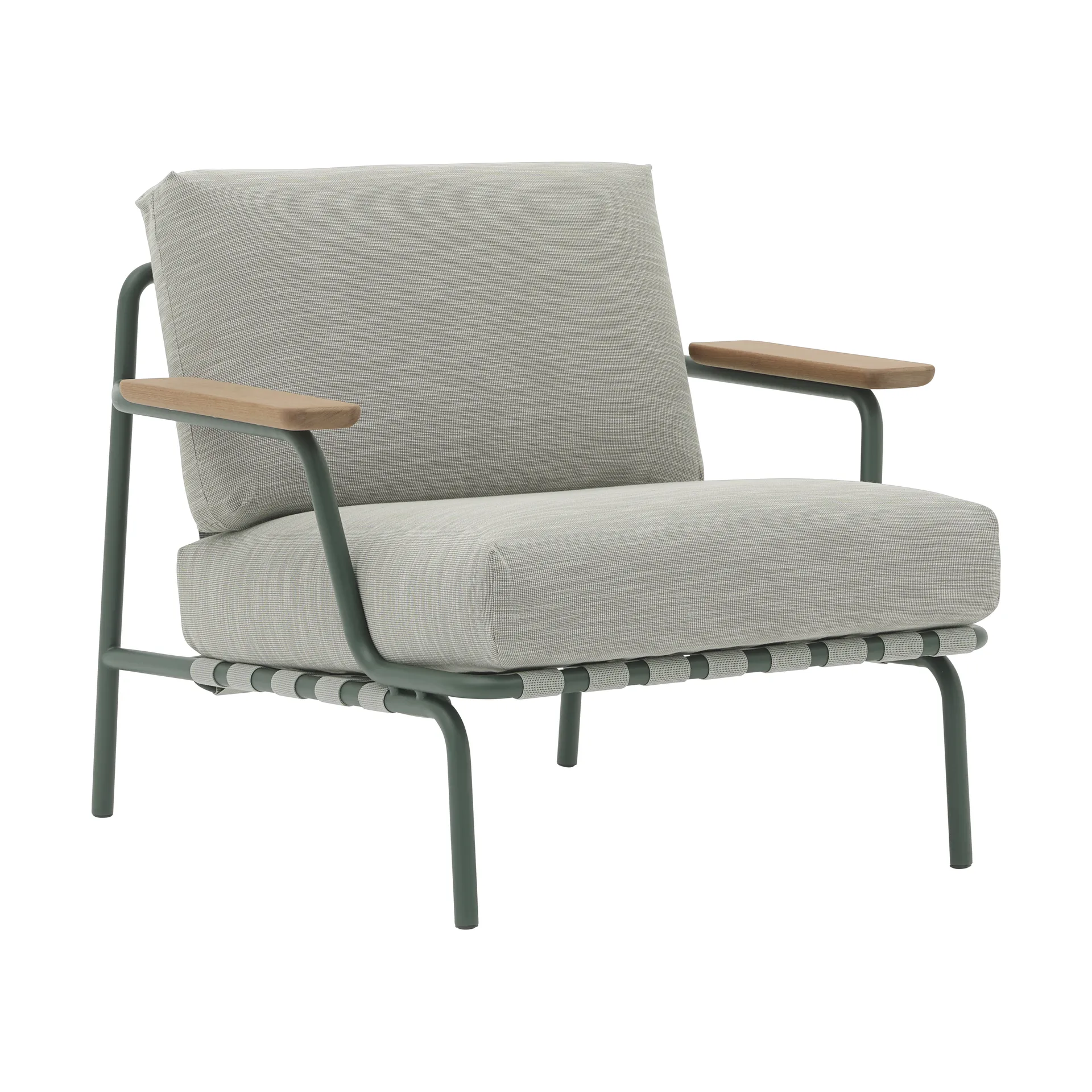 Fauteuil lounge Settle Lounge Chair, Ribbed Weave 2 Dark green Muuto