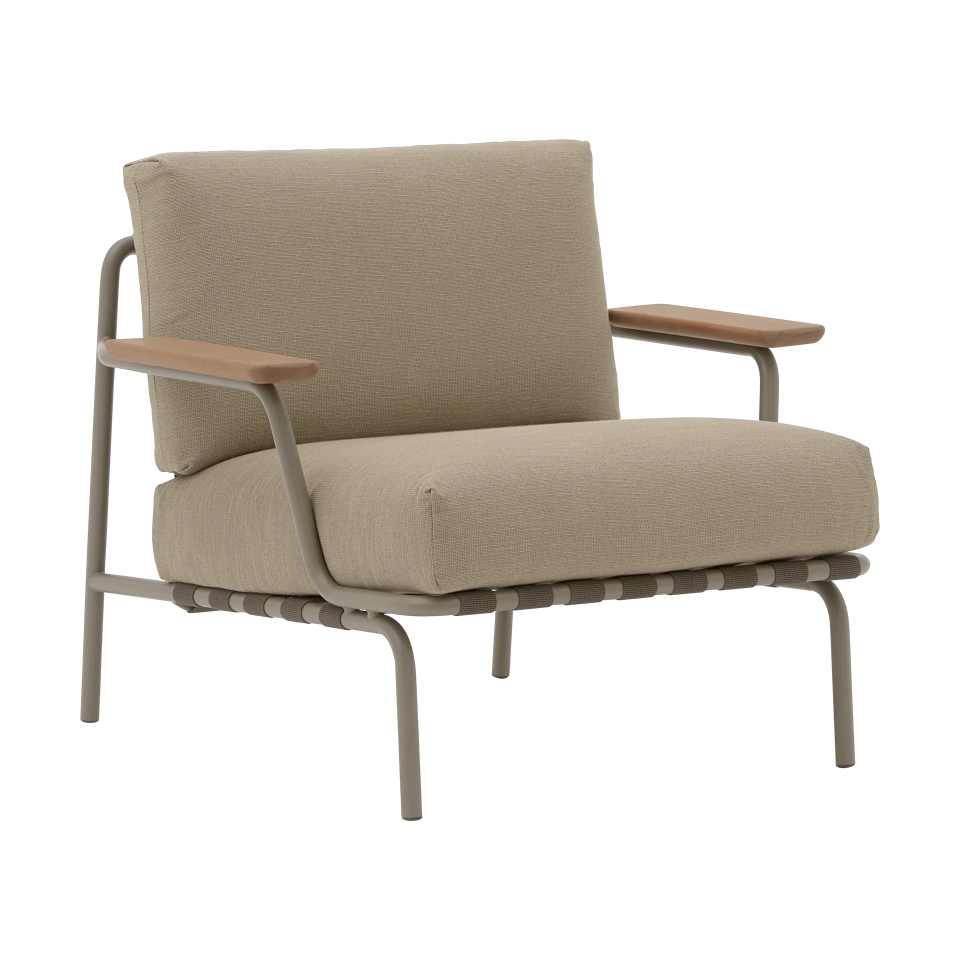 Fauteuil lounge Settle Lounge Chair, Ribbed Weave 5 Taupe Muuto