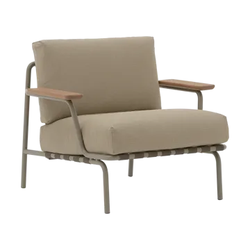 Fauteuil lounge Settle Lounge Chair - Ribbed Weave 5 Taupe - Muuto