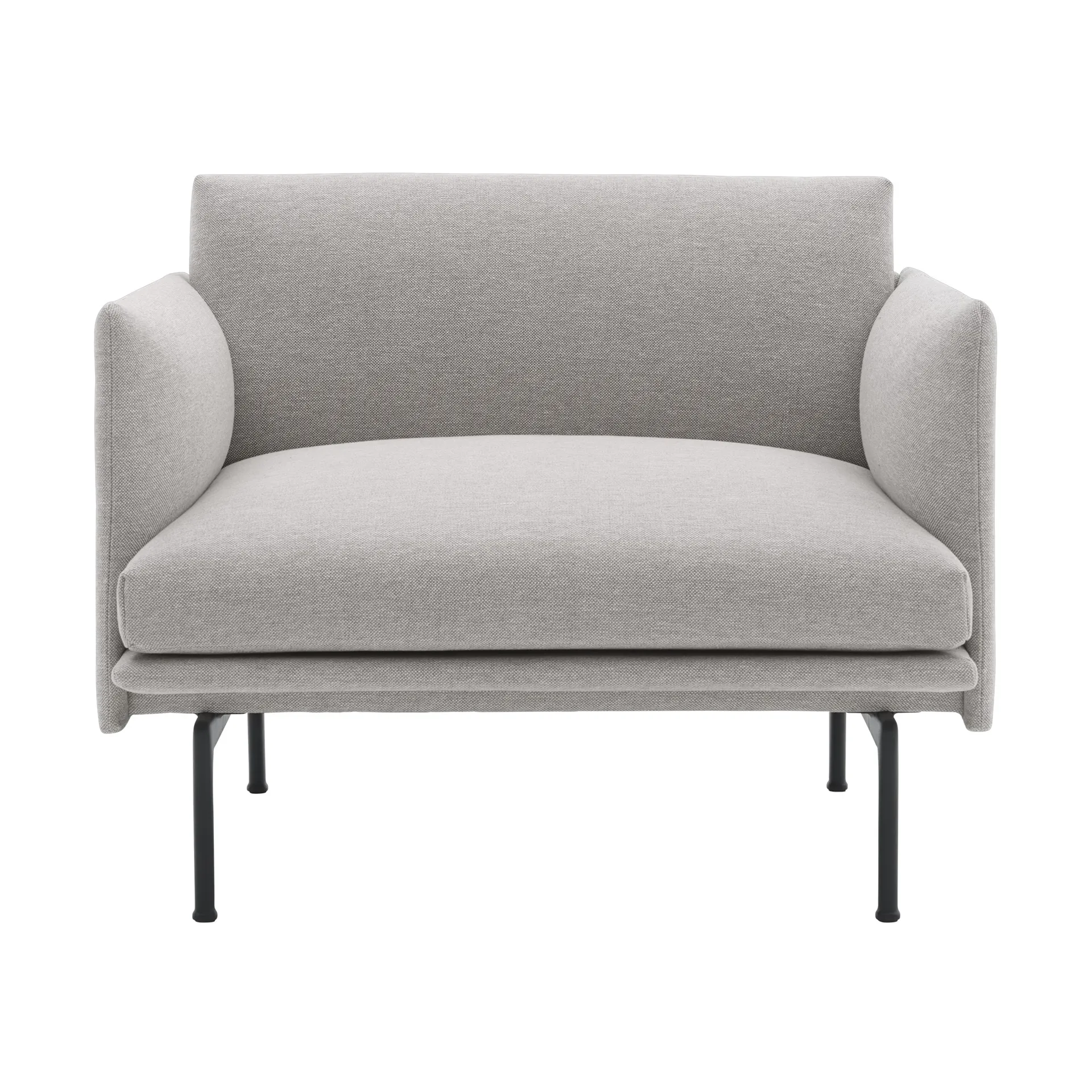 Fauteuil tissu Outline chair, Clay 12-Black Muuto