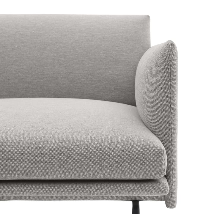 Fauteuil tissu Outline chair - Clay 12-Black - Muuto
