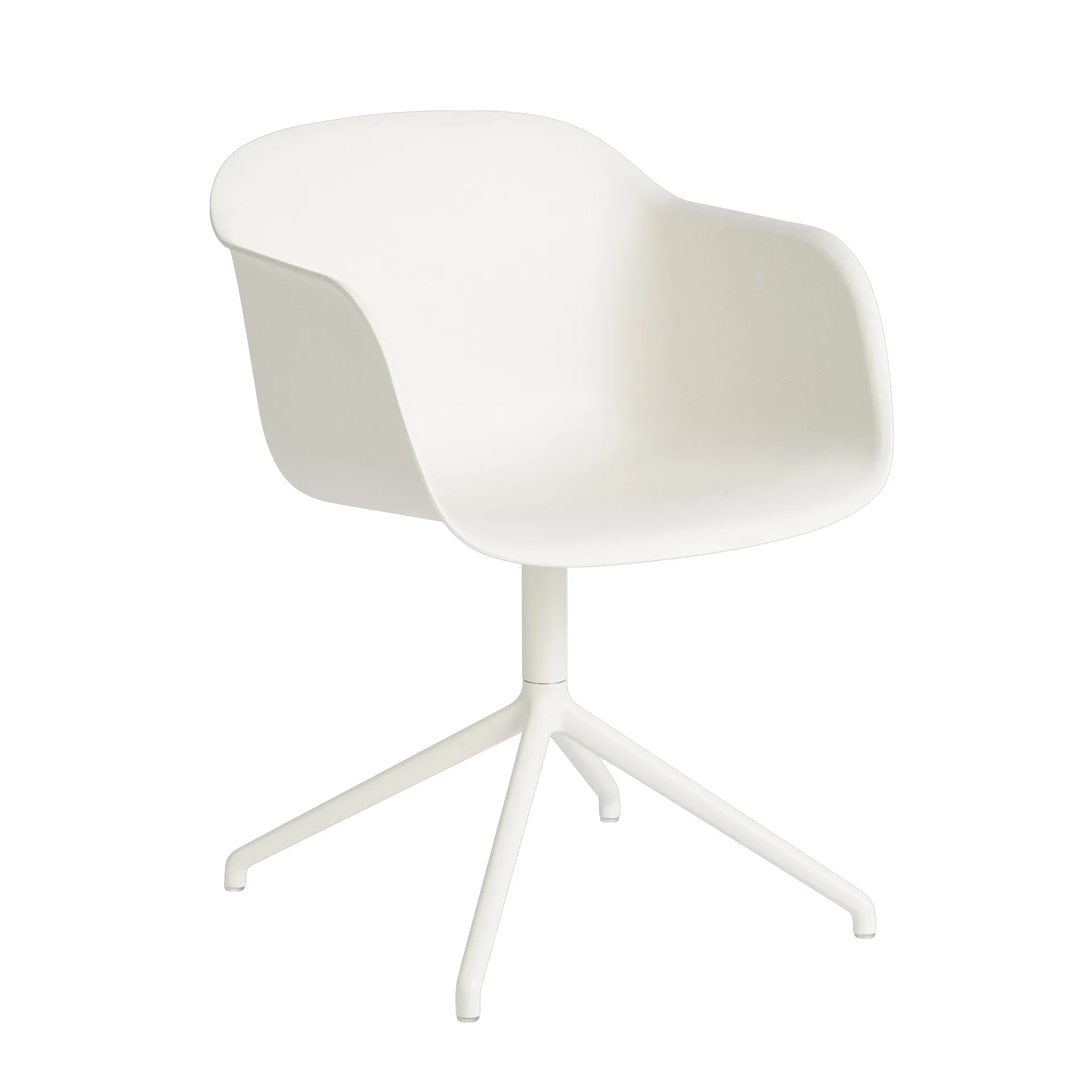 Fiber armchair avec base pivotante, blanc Muuto
