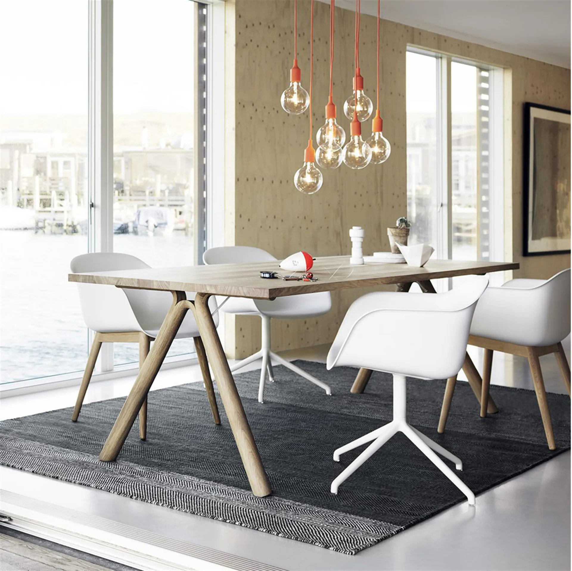 Fiber armchair avec base pivotante, blanc Muuto