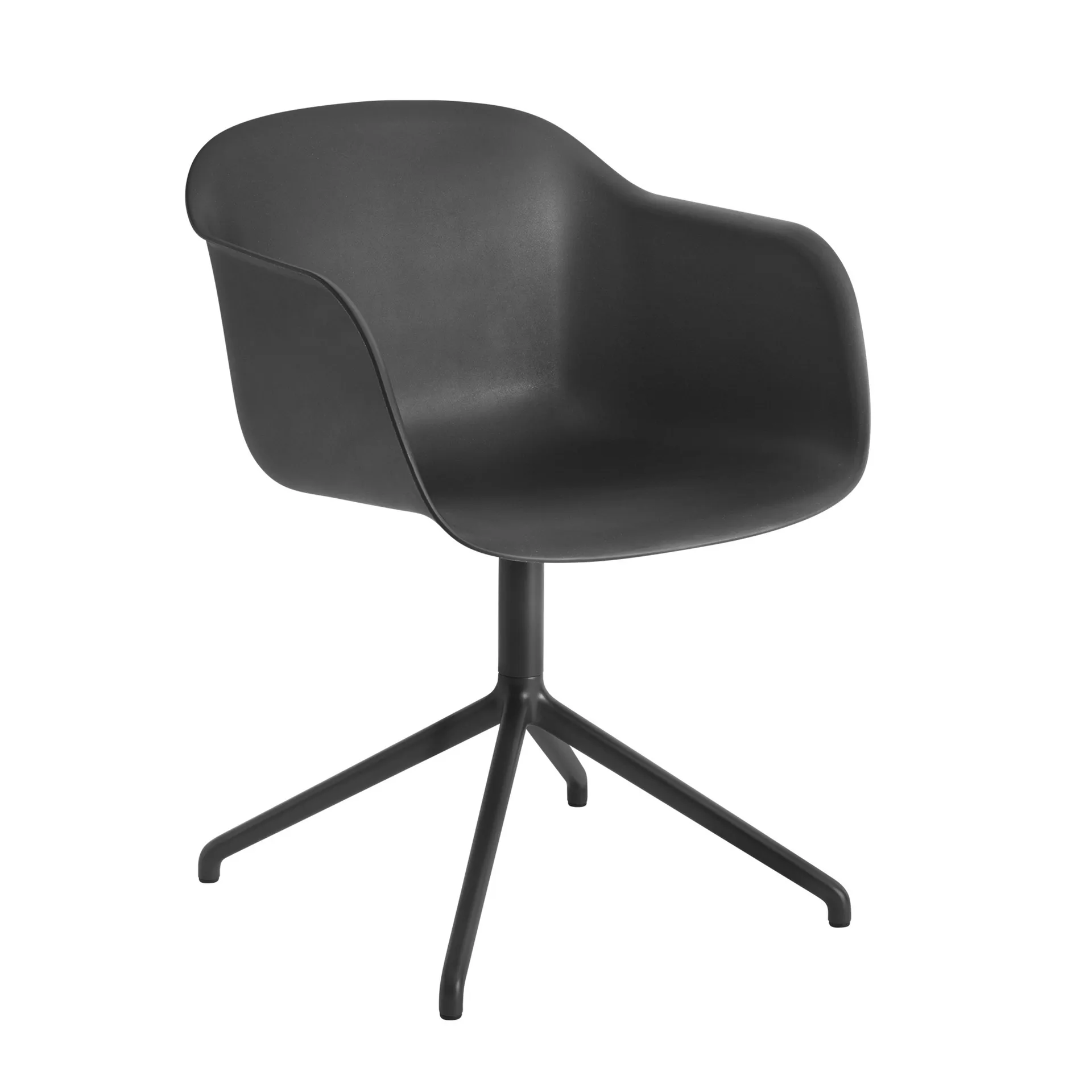 Fiber armchair avec base pivotante, noir Muuto