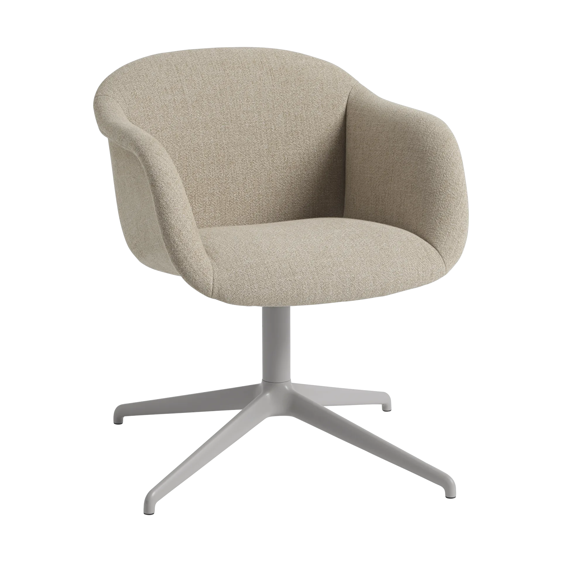 Fiber Soft Armchair base pivotante, Ecriture 240/Grey Muuto