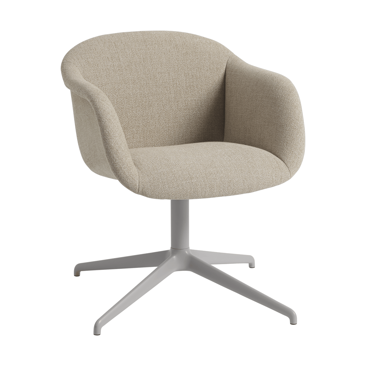 Muuto Fiber Soft Armchair base pivotante Ecriture 240/Grey