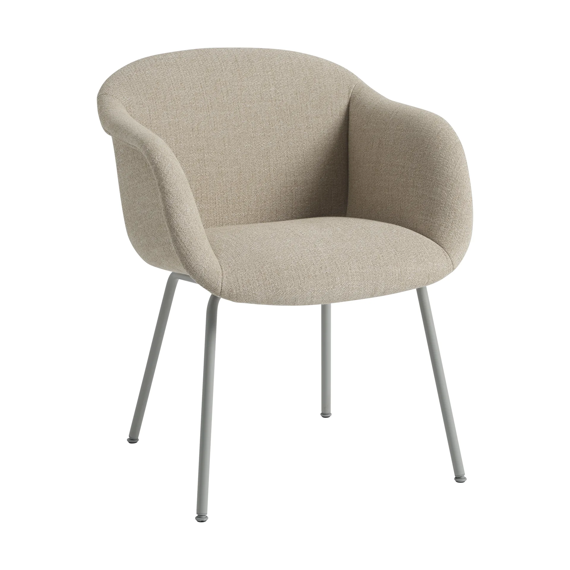 Fiber Soft Armchair base tubulaire, Ecriture 240/Grey Muuto