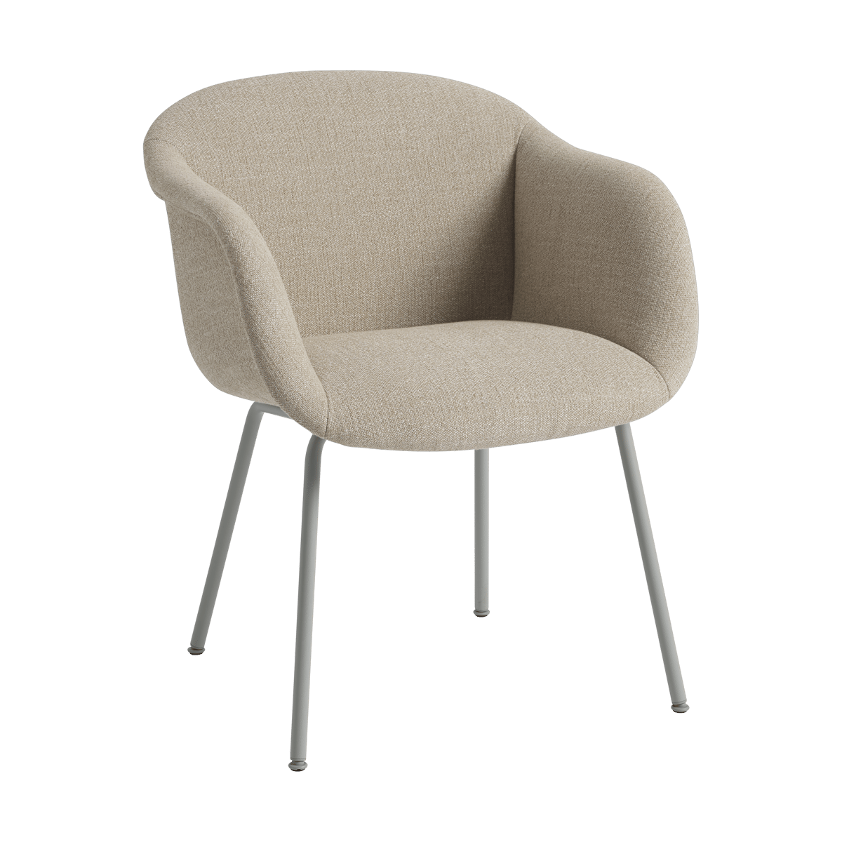 Muuto Fiber Soft Armchair base tubulaire Ecriture 240/Grey