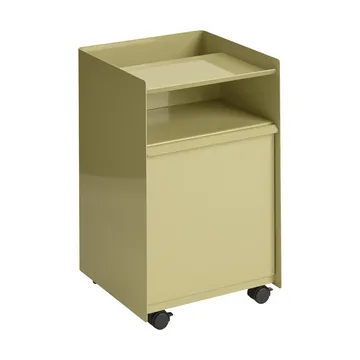 Folded Trolley chariot à roulettes avec tiroir - Beige vert foncé - Muuto