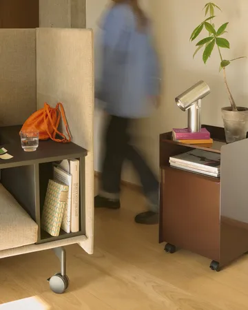 Folded Trolley chariot à roulettes avec tiroir - Beige vert foncé - Muuto