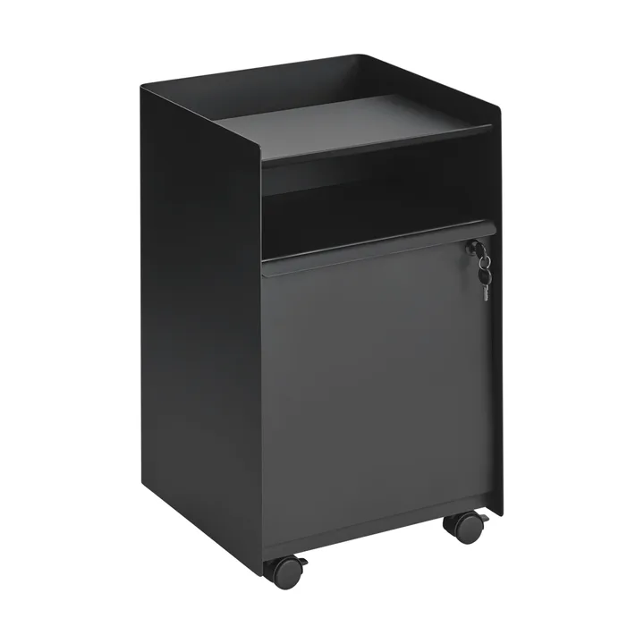 Folded Trolley desserte avec armoire - Black - Muuto