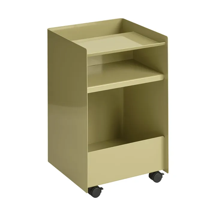 Folded Trolley desserte ouverte - Beige foncé green 37,4x61,5x37,2 cm - Muuto