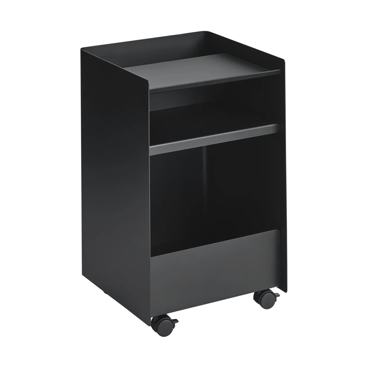 Folded Trolley desserte ouverte, Noir, 37,4x61,5x37,2 cm Muuto