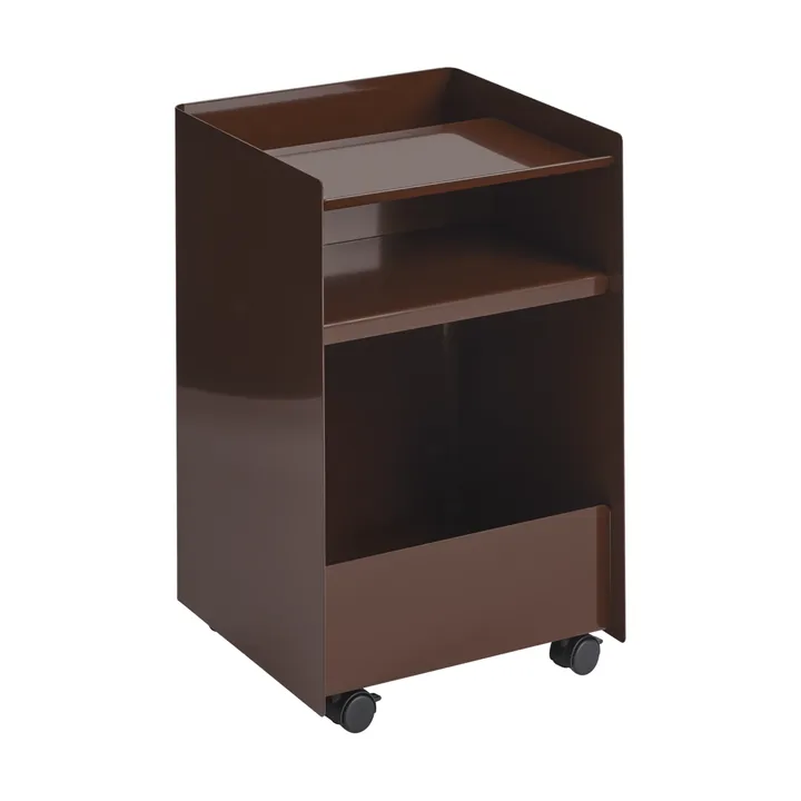 Folded Trolley desserte ouverte - Rouge foncé 37,4x61,5x37,2 cm - Muuto