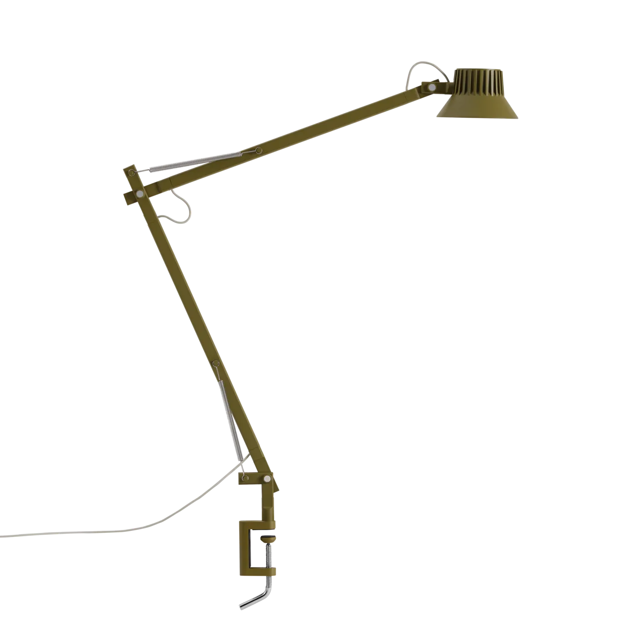 Lampe de table Dedicate L2 avec pince, Brown Green Muuto