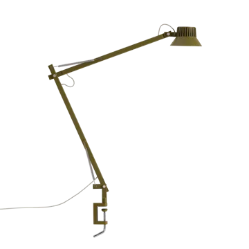 Lampe de table Dedicate L2 avec pince - Brown Green - Muuto