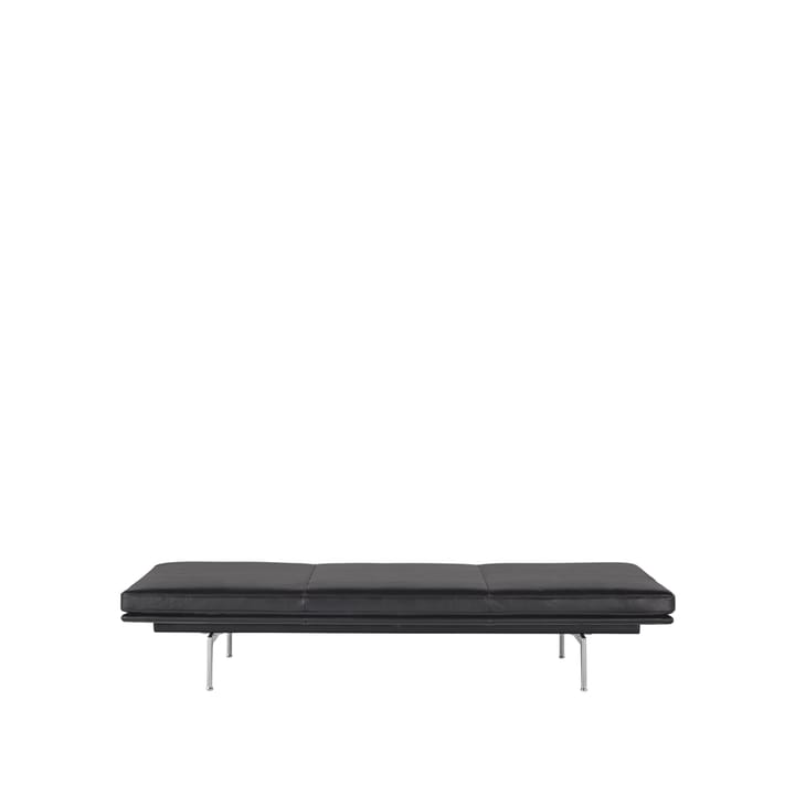 Lit de repos Outline - Refine leather black-Aluminium - Muuto