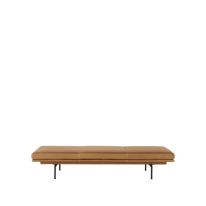 Lit de repos Outline - Refine leather cognac-Black - Muuto