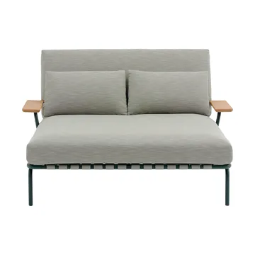 Lit de repos Settle - Ribbed Weave 2-dark green, avec accoudoirs - Muuto