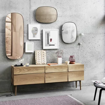 Miroir Framed - gris, 59x44 cm - Muuto