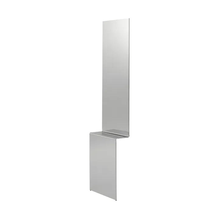 Miroir mural Pleat - Acier poli, 227x57 cm - Muuto