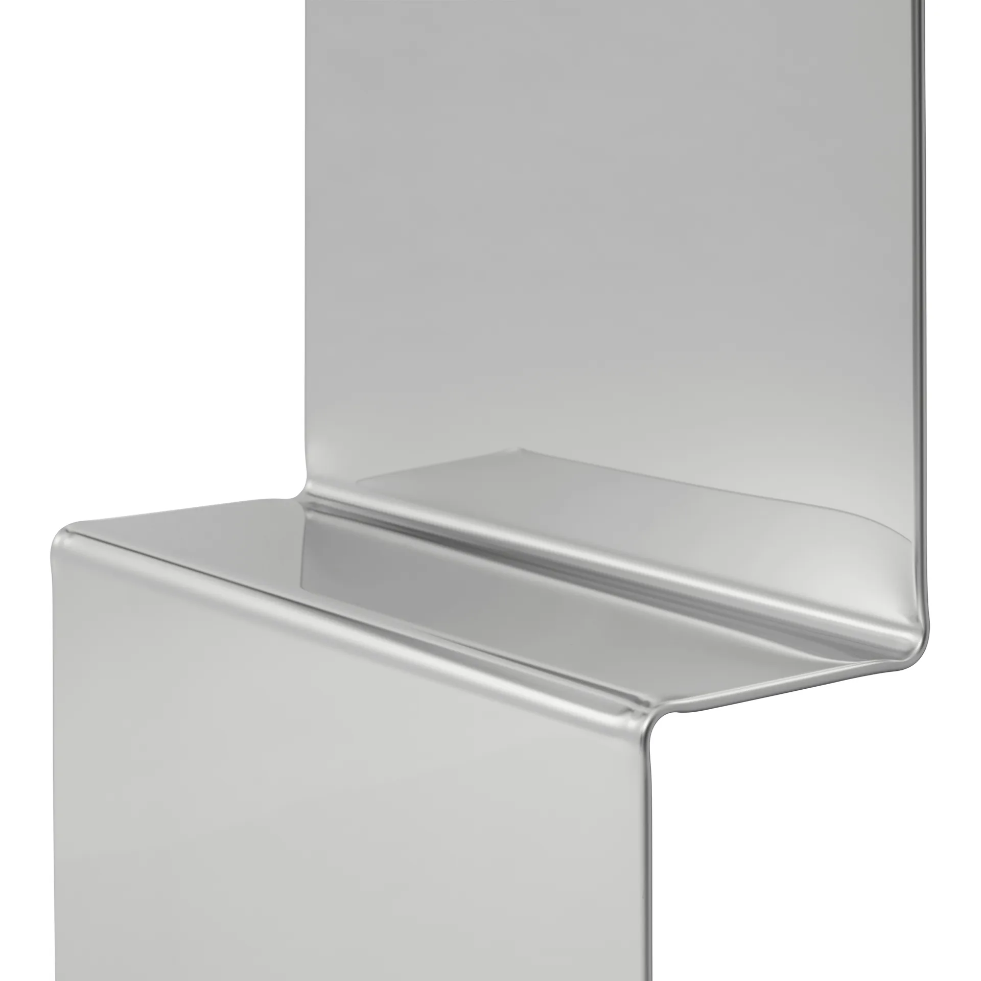 Miroir mural Pleat, Acier poli, 227x57 cm Muuto