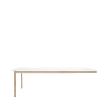 Module de table Linear System End Module - White laminate-Oak 240x142 cm - Muuto
