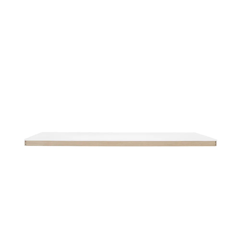Module de table Linear System Middle Module, White laminate-ABS-Oak Muuto