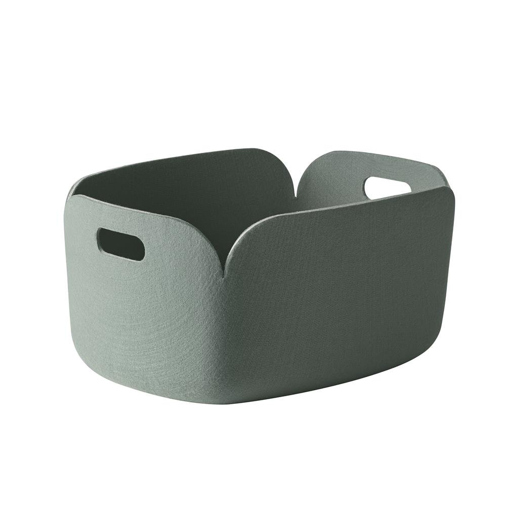 Muuto Panier de rangement Restore dusty green (vert clair)
