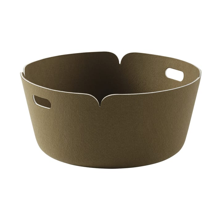 Panier de rangement Restore, rond - Brown Green - Muuto