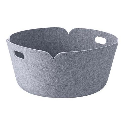 Muuto Panier de rangement Restore, rond gris
