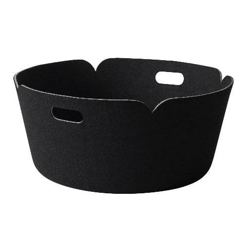 Panier de rangement Restore, rond - noir - Muuto