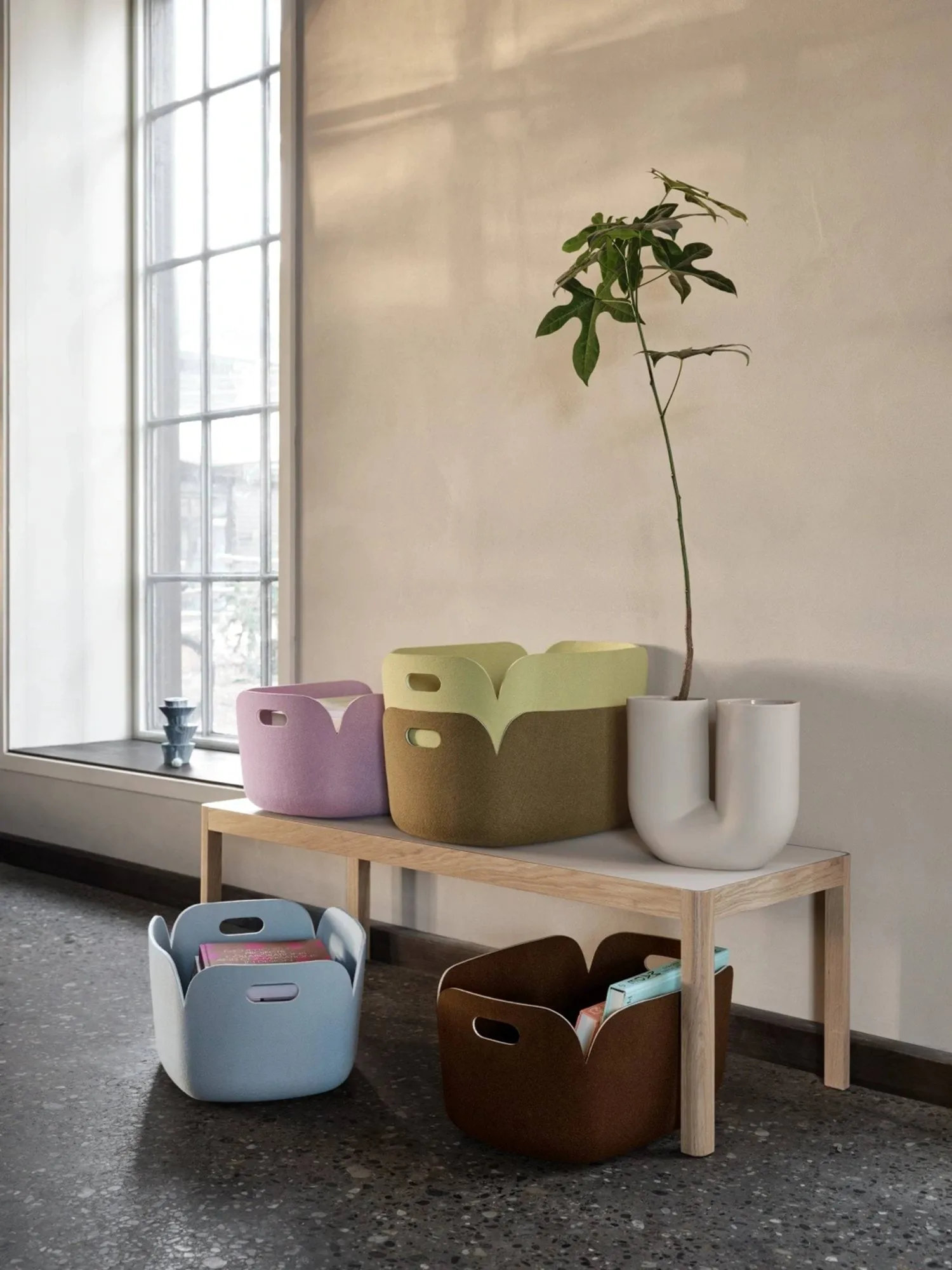 Panier de rangement Restore, sable Muuto