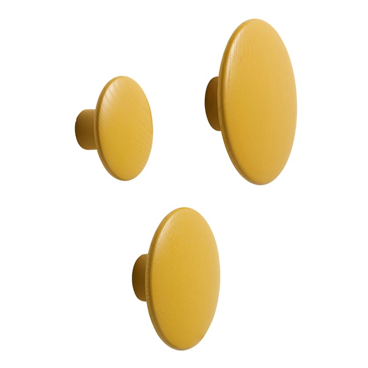 Patère The Dots jaune moutarde, moyen Muuto