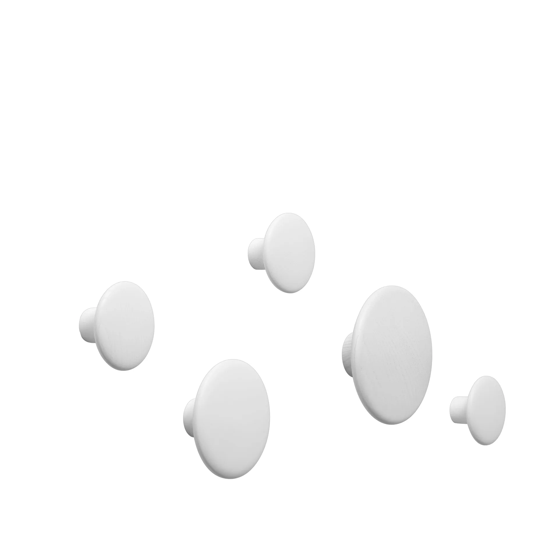 Patère The Dots - lot de 5, Blanc cassé Muuto