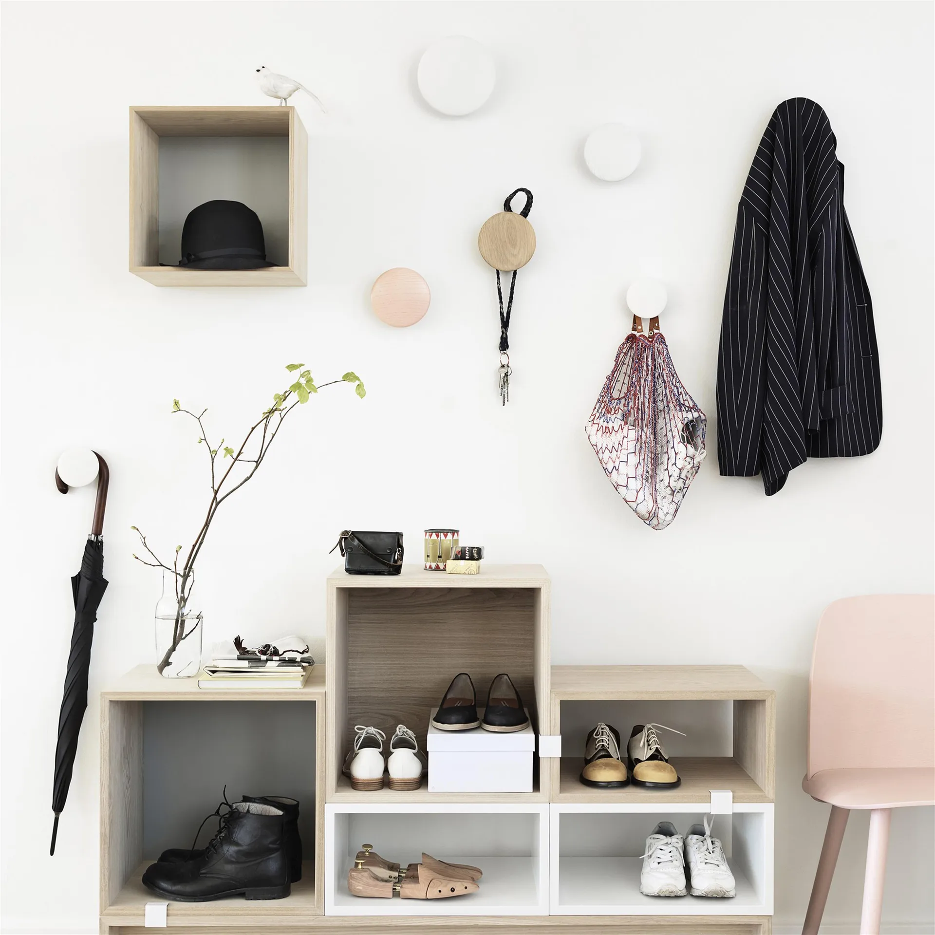 Patère The Dots - lot de 5, Blanc cassé Muuto