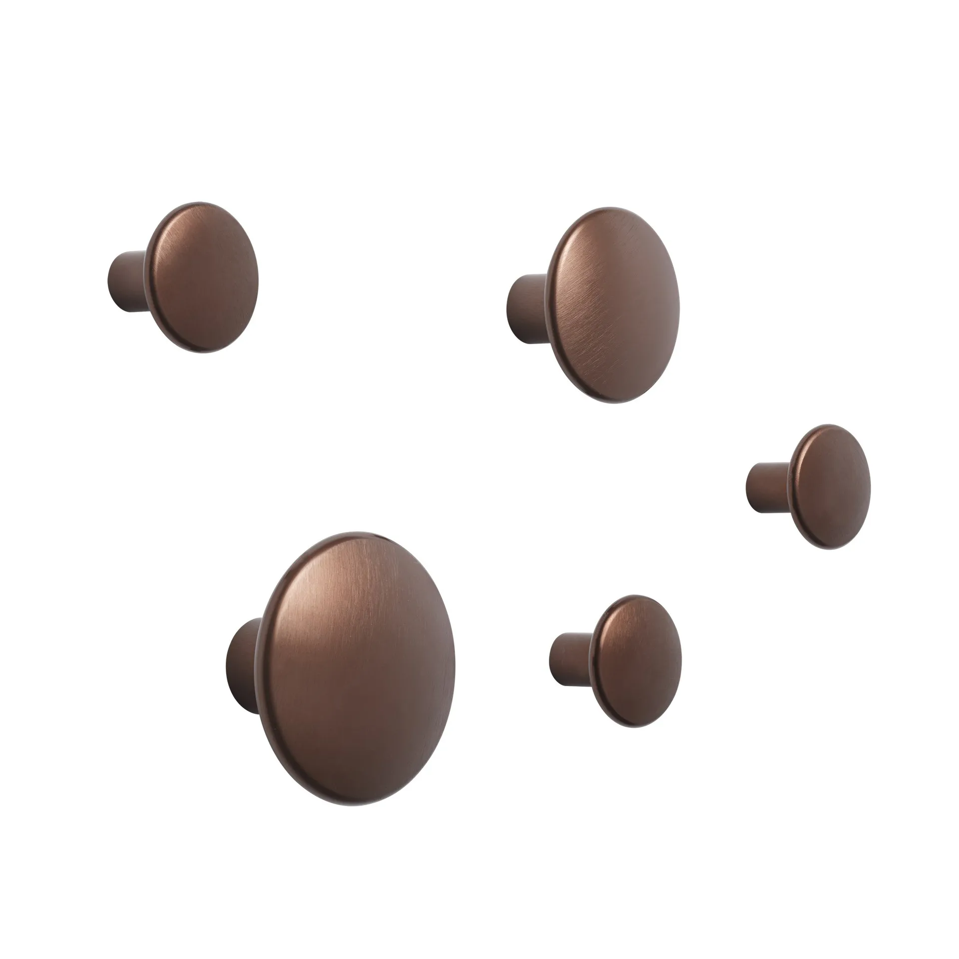 Patère The Dots métal lot de 5, Umber Muuto