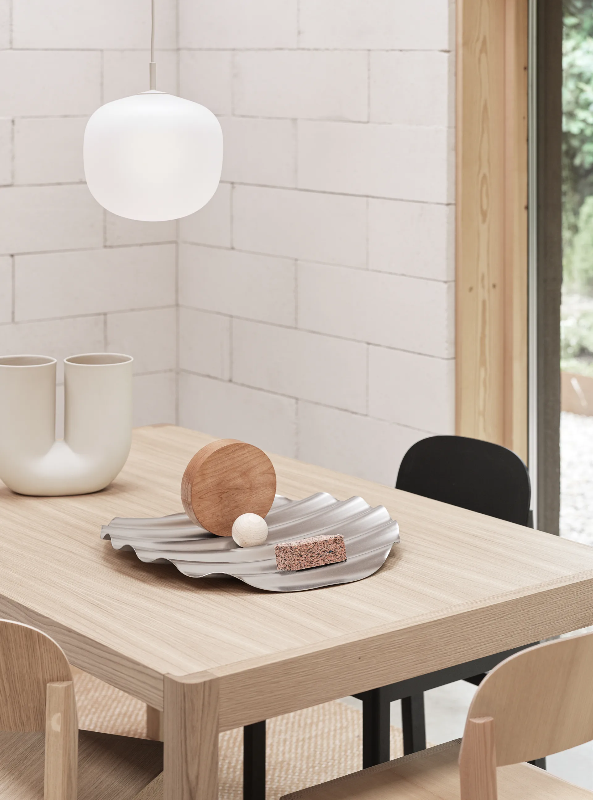 Plateau Wave Ø50 cm, Acier inoxydable Muuto