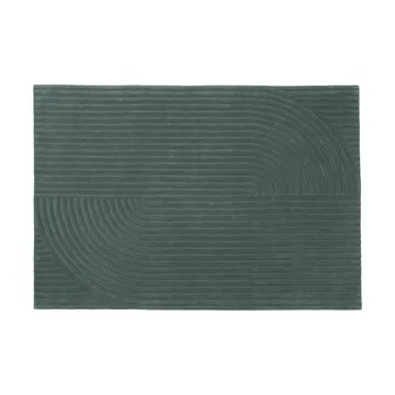 Relevo Rug Quattro tapis en laine - Dark green, 170x240 cm - Muuto