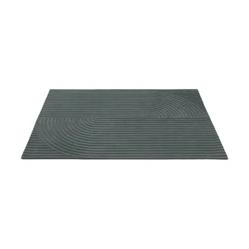 Relevo Rug Quattro tapis en laine - Dark green, 170x240 cm - Muuto