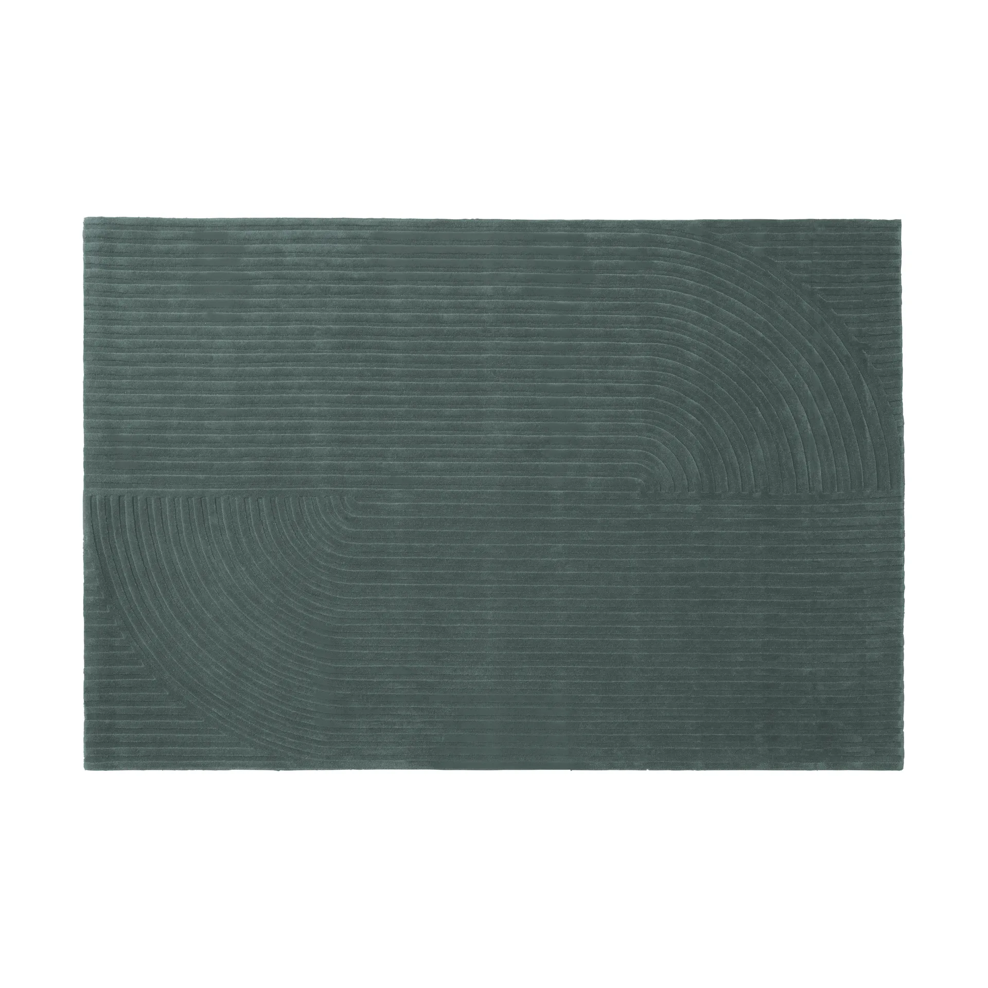 Muuto Relevo Rug Quattro tapis en laine Dark green, cm — vue 3