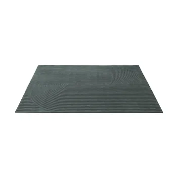 Relevo Rug Quattro tapis en laine - Dark green, 200x300 cm - Muuto