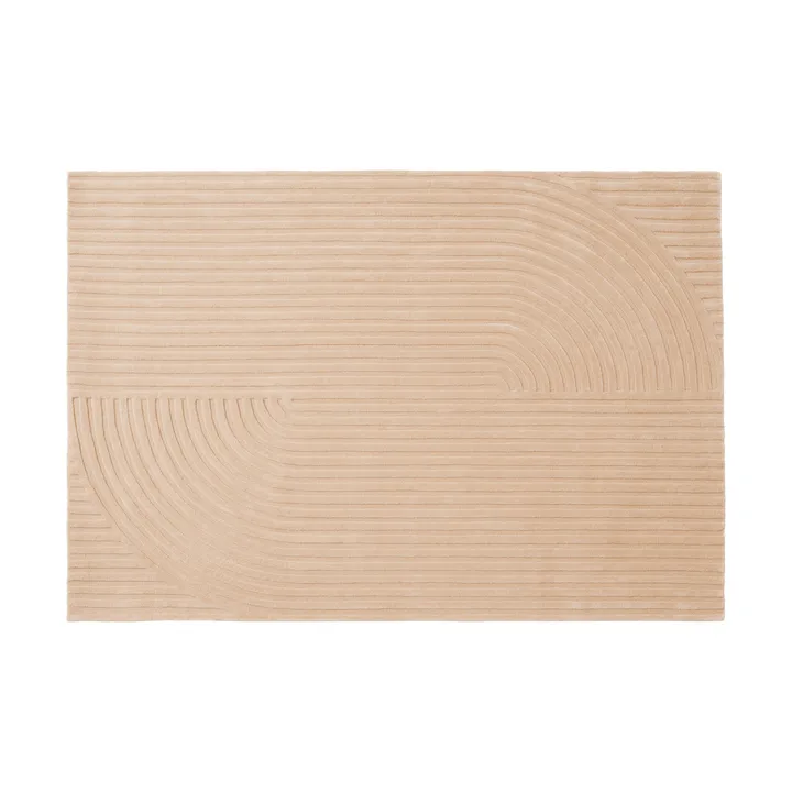 Relevo Rug Quattro tapis en laine - Light rose, 170x240 cm - Muuto