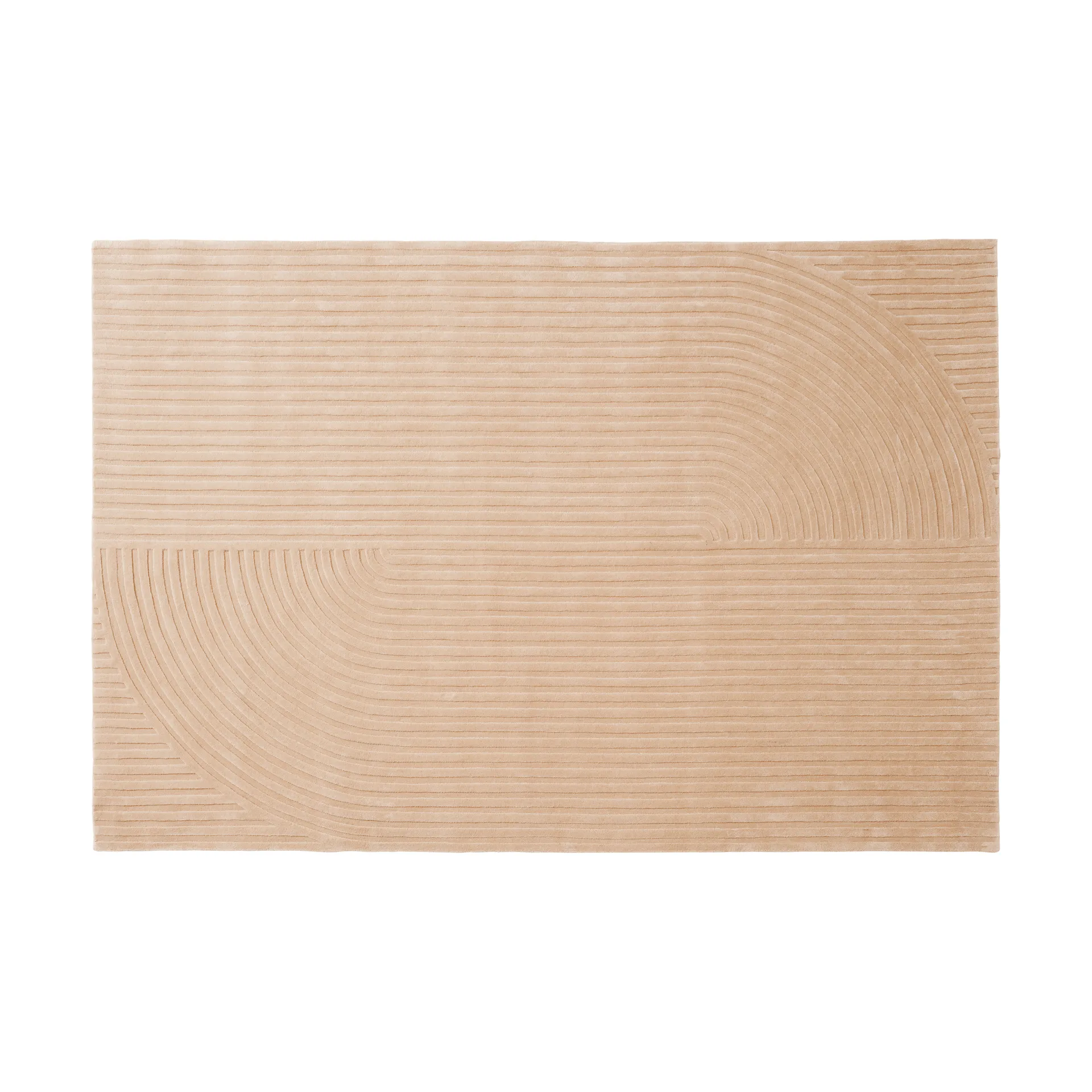 Relevo Rug Quattro tapis en laine, Light rose, 200x300 cm Muuto