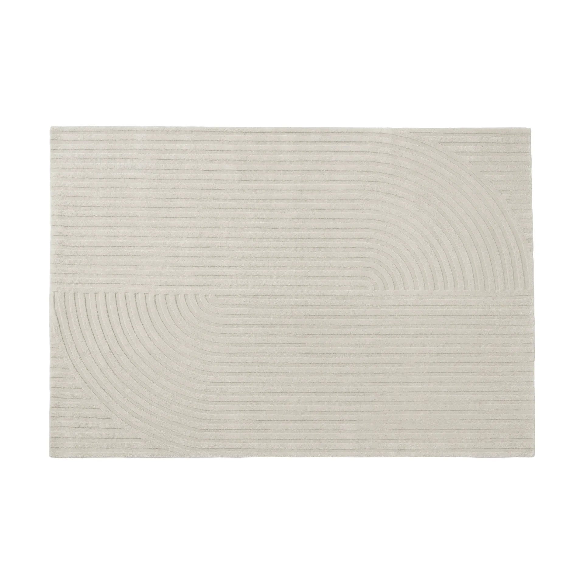 Muuto Relevo Rug Quattro tapis en laine Off white, cm
