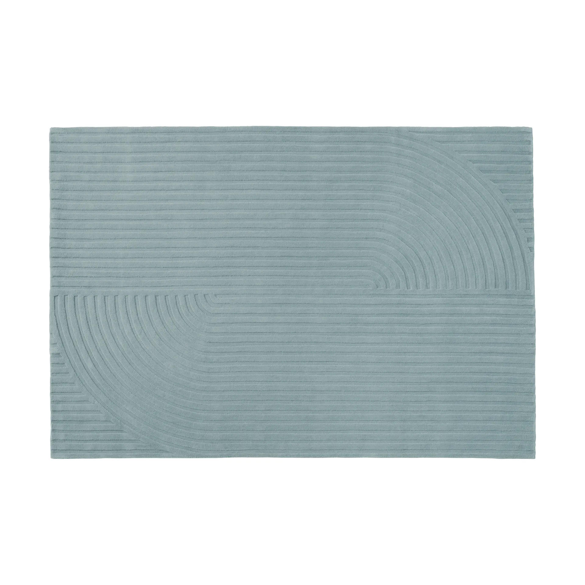 Muuto Relevo Rug Quattro tapis en laine Sage green, cm
